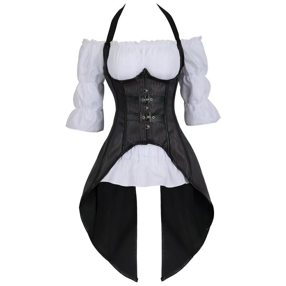 9693 Pirate Corset Top Shirt 2 Piece Set Underbus Lingerie Outfits